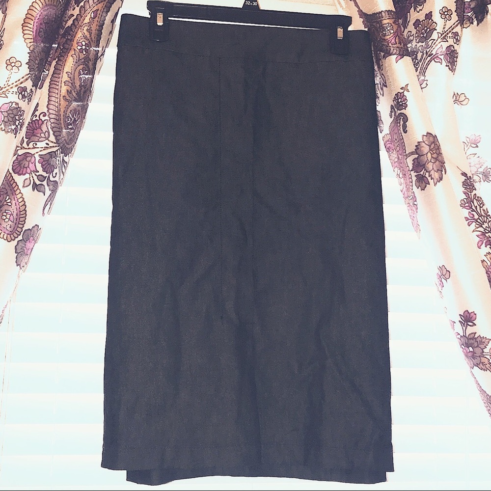 Talbots sz 24 Black denim midi skirt